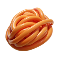 wonderful abstract Single perfect stranof spaghetti, coatein tomato sauce, minimalist style, studio lighting, side view, isolateon transparent background,high-resolution product photography ultra HD png
