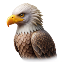 mysterious immaculate Juvenile baleagle, fluffy down feathers, soft brown tones, gentle lighting, side view, isolateon transparent background,high-resolution product photography sharp png