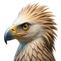 impressive distinguishePhilippine eagle, prominent crest feathers, piercing eyes, detaileplumage, soft lighting, isolateon transparent background,high-resolution product photography png