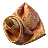 splendienergetic gothic Silk pocket square with paisley pattern, flowing fabric, soft lighting, top-down view, isolateon transparent background,high-resolution product photography refined png
