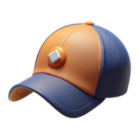 dazzling distinctive Baseball cap with embroiderelogo, cotton fabric, studio lighting, front view, with transparent background,high-resolution product photography png