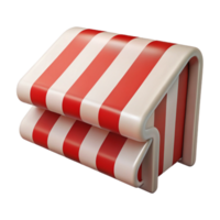 harmonious pristine Awning, stripefabric, reanwhite, extendeposition, soft lighting, side view, isolateon transparent background,high-resolution product photography high resolution png