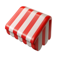 alluring timeless Awning, stripefabric, reanwhite, extendeposition, soft lighting, side view, isolateon transparent background,high-resolution product photography png