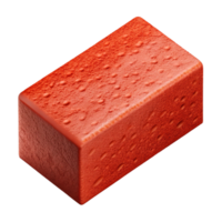 serene unforgettable Brick, reclay, rough texture, studio lighting, front view, detaileillustration, isolateon transparent background,high-resolution product photography png