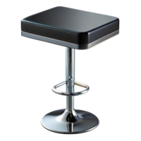 splendiremarkable Bar table with high gloss black top, chrome base, modern style, dramatic lighting, style studio photography, isolateon transparent background,high-resolution product photography png