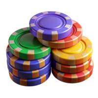 iconic abstract Stack of colorful poker chips, detaileengravings, alternating colors, dramatic lighting, top-down view, isolateon transparent background,high-resolution product photography flawless png