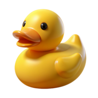 reflective majestic Rubber duck, yellow, squeaking mechanism visible, studio lighting, isolateon transparent background,high-resolution product photography elite png