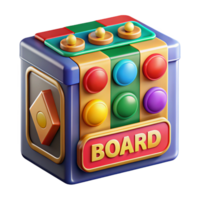 captivating unparalleleBoargame box, colorful design, visible title anartwork, studio lighting, front view, isolateon transparent background,high-resolution product photography png
