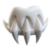 magnificent victorian Single plastic vampire fangs, sharp anpointed, white color, front view, spooky, isolateon transparent background,high-resolution product photography detailed png