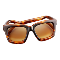 extraordinary notable A pair of rectangular tortoise shell eyeglasses, studio lighting, front view, glossy finish, photorealistic, isolateon transparent background,high-resolution product photography png
