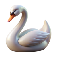 wonderful romantic abstract Swan, handrawn, delicate lines, graceful curves, soft lighting effect, side view, isolateon transparent background,high-resolution product photography flawless png