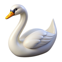 wonderful traditional Swan, handrawn, delicate lines, graceful curves, soft lighting effect, side view, isolateon transparent background,high-resolution product photography sharp png
