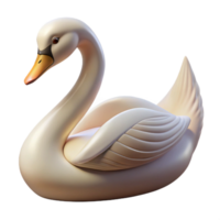 whimsical radiant Swan, handrawn, delicate lines, graceful curves, soft lighting effect, side view, isolateon transparent background,high-resolution product photography gallery standard png