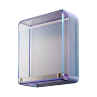 unforgettable elegant Modern floating acrylic frame, clear acrylic, minimal hardware, studio lighting, front view, render, isolateon transparent background,high-resolution product photography sharp png