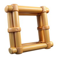 acclaimenordic Bamboo picture frame, natural finish, visible knots antexture, soft lighting, front view, render, isolateon transparent background,high-resolution product photography expertly shot png