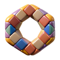 melancholic gorgeous Colorful mosaic tile frame, irregular shapetiles, glossy finish, studio lighting, front view, render, isolateon transparent background,high-resolution product photography flawless png