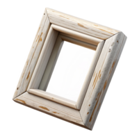 extraordinary tropical Distressewhite wooden frame, chippepaint, visible woograin, dramatic lighting, render, isolateon transparent background,high-resolution product photography detailed png