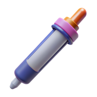 gorgeous mid-century Insulin pen, pre-fillewith insulin, needle attached, studio lighting, front view, isolateon transparent background,high-resolution product photography original png