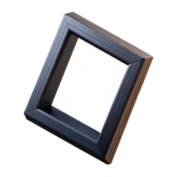 enchanting creative Simple black wooden frame, matte finish, slight woograin texture, soft lighting, isolateon transparent background,high-resolution product photography fine detail png