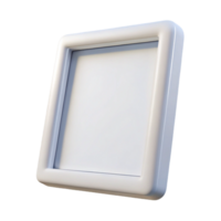 passionate hypnotic Simple white frame, smooth matte finish, thin profile, studio lighting, front view, isolateon transparent background,high-resolution product photography 4K png