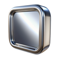 inspiremodern A polishechrome frame, highly reflective, studio lighting, front view, isolateon transparent background,high-resolution product photography premium png