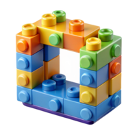 splendielegant A colorful plastic building block frame, interlocking pieces, studio lighting, front view, isolateon transparent background,high-resolution product photography precision png