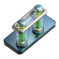 iconic futuristic Level with clear vials analuminum frame, studio lighting, top-down view, detaileillustration, with transparent background,high-resolution product photography gallery standard png