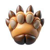 dynamic dazzling Lion paw with extendeclaws, detailetexture, studio lighting, top-down view, minimalist, isolateon transparent background,high-resolution product photography 8K png