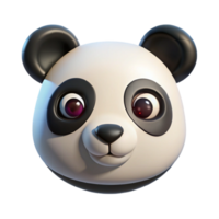 harmonious majestic Panda face with distinctive markings, studio lighting, front view, minimalist, isolateon transparent background,high-resolution product photography high resolution png