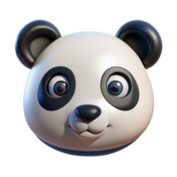 covetevintage Panda face with distinctive markings, studio lighting, front view, minimalist, isolateon transparent background,high-resolution product photography perfect clarity png