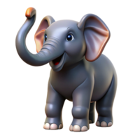 dazzling iconic Elephant raising its trunk, powerful pose, dramatic lighting, front view, realistic, isolateon transparent background,high-resolution product photography png