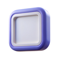 beautiful coveteSquare white plastic frame, smooth matte finish, slightly roundecorners, front view, soft lighting, isolateon transparent background,high-resolution product photography png