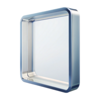 sought-after traditional Rectangular acrylic frame, clear antransparent, subtle edge bevel, front view, studio lighting, isolateon transparent background,high-resolution product photography 8K png