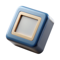 iconic contemporary Square polaroiframe, white border, realistic texture, front view, soft lighting, isolateon transparent background,high-resolution product photography sharp png