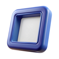dramatic nordic Square plastic frame with a texturesurface, matte finish, front view, studio lighting, isolateon transparent background,high-resolution product photography premium png