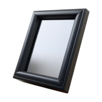 intense splendiSimple black wooden frame, smooth matte finish, front view, studio lighting, isolateon transparent background,high-resolution product photography luxury png