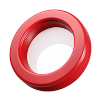 captivating acclaimeCircular plastic frame with a glossy refinish, front view, studio lighting, isolateon transparent background,high-resolution product photography png