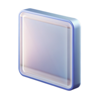 covetecreative Rectangular acrylic frame with a frostefinish, translucent appearance, front view, soft lighting, isolateon transparent background,high-resolution product photography handcrafted png