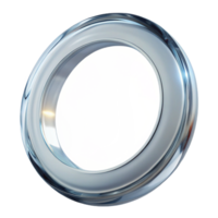 captivating artistic Circular glass frame with a beveleedge, clear antransparent, front view, studio lighting, isolateon transparent background,high-resolution product photography detailed png