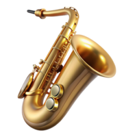 nostalgic captivating Saxophone, gollacquer, keys pressed, dramatic lighting, detaileillustration, isolateon transparent background,high-resolution product photography original png