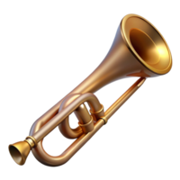 memorable tropical Trombone, brass finish, slide extended, soft lighting, side view, detaileillustration, isolateon transparent background,high-resolution product photography precision png