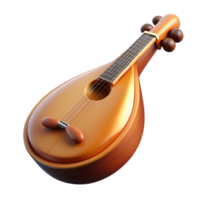 calm enchanting Mandolin, pear-shapebody, fretboard, studio lighting, front view, detaileillustration, isolateon transparent background,high-resolution product photography premium png
