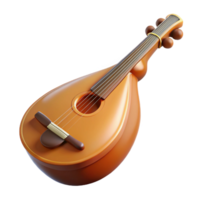 inspirecoastal Mandolin, pear-shapebody, fretboard, studio lighting, front view, detaileillustration, isolateon transparent background,high-resolution product photography fine detail png
