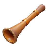 sorprendentes distintivo didgeridoo, largo de madera tubo, natural finalizar, suave Encendiendo, lado vista, ilustración detallada, aislado transparente fondo,alta resolución producto fotografía png