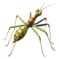 acclaimetraditional Stick insect with camouflage coloring, long thin body, detailelegs, dramatic lighting, side view, render, isolateon transparent background,high-resolution product photography 4K png