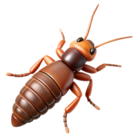 immaculate calm victorian Earwig with cerci pincers, elongatebody, brown color, dramatic lighting, render, with transparent background,high-resolution product photography high quality png