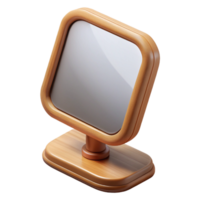 covetegothic Rectangular vanity mirror with a beveleedge, thick oak frame, matte finish, studio lighting, isolateon transparent background,high-resolution product photography elite png