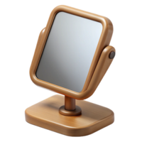 majestic joyful geometric Rectangular vanity mirror with a beveleedge, thick oak frame, matte finish, studio lighting, isolateon transparent background,high-resolution product photography exclusive png