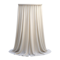 hypnotic exemplary Sheer white linen curtain with delicate embroidery, soft lighting, front view, flowing fabric, isolateon transparent background,high-resolution product photography png