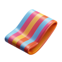 wonderful notable Beach towel with a stripepattern, bright colors, soft lighting, spreaout flat, isolateon transparent background,high-resolution product photography png